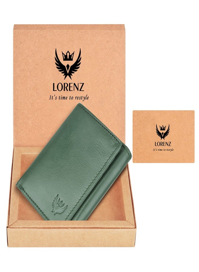 LORENZ Trifold Closure Forest Green RFID Blocking Leather Wallet for Men with ID Slot | Soft Nappa Top Grain Men’s Leather Wallet | GL-15 - Image 3